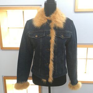 SPI 25 Denim Jacket with Fox Trim Size S/P